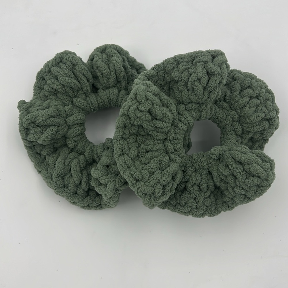 LAST SET! Crochet Scrunchies- set of 2 Handmade - Picture 2 of 4